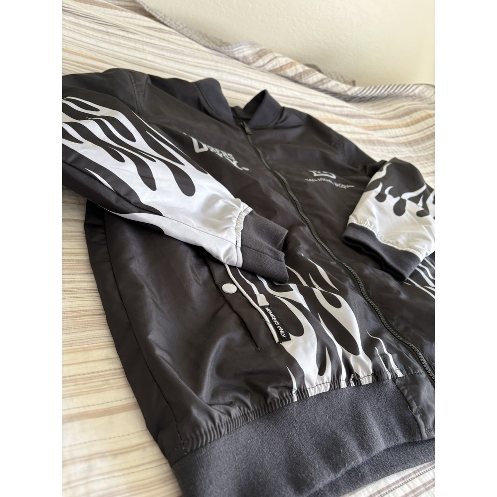 NWOT Jean Basquiat x Members Only Bomber Jacket Black Boone Mona Lisa (Large) - Picture 2 of 9